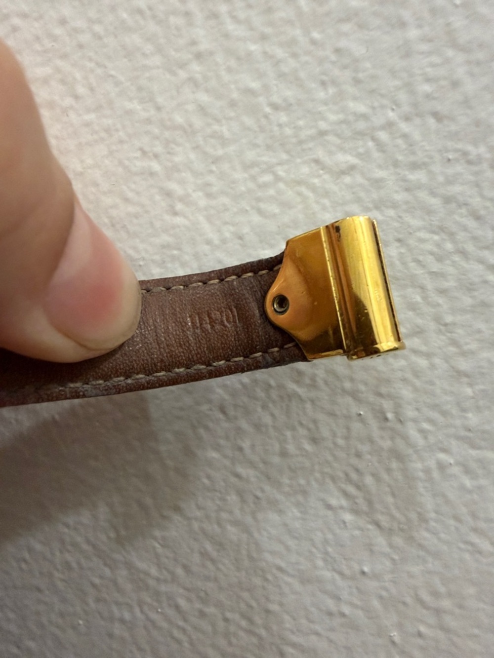 Louis Vuitton Brown Monogram Leather Bracelet with Gold Hardware - Picture 8 of 10